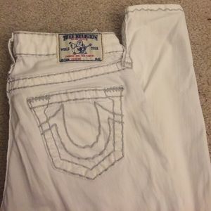 White true religion skinny jeans